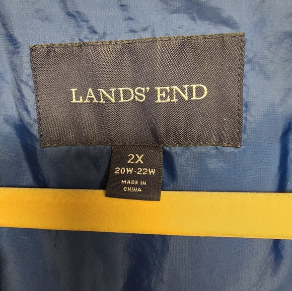 Lands End Women's Primaloft Packable Jacket Neptune Blue 2X - Picture 2 of 6